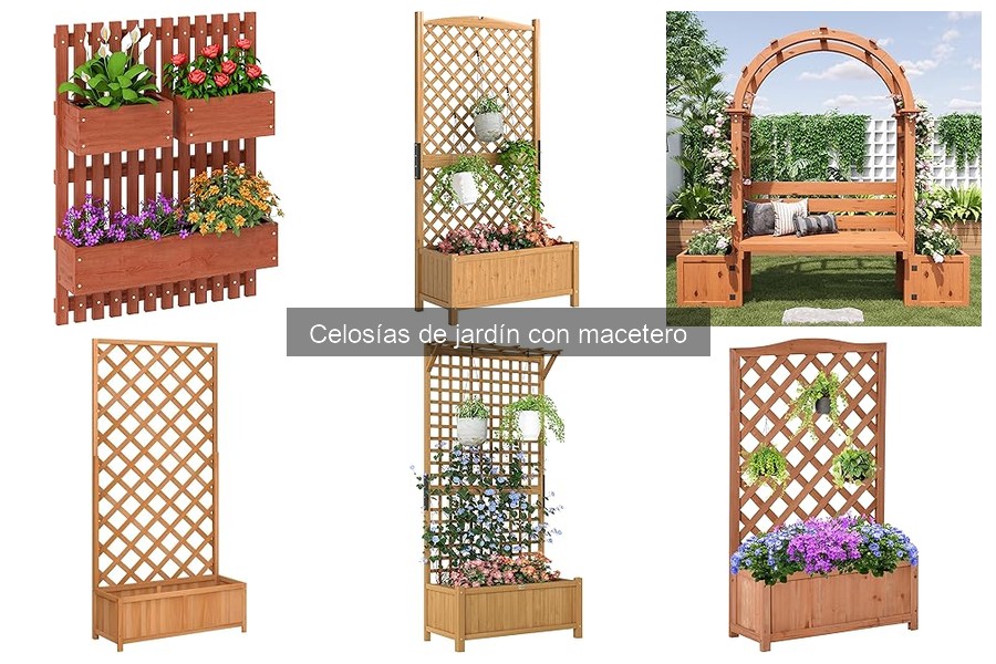 Ventajas de las celosías de jardín con macetero